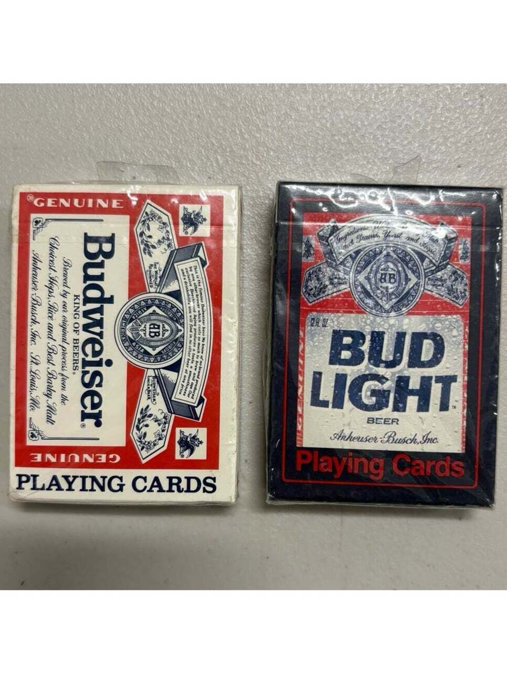 NEW Vintage Budweiser Bud Lite Genuine Playing Cards Sealed